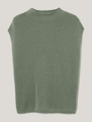 Jigsaw Green Cloud Cashmere Cap Sleeve Top - Image 1 of 1