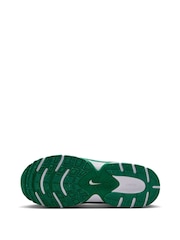 Nike White/Silver Green Youth V5 Runner Trainers - Image 5 of 8