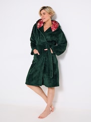 Joe Browns Green Floral Lined Dressing Gown - Image 4 of 6