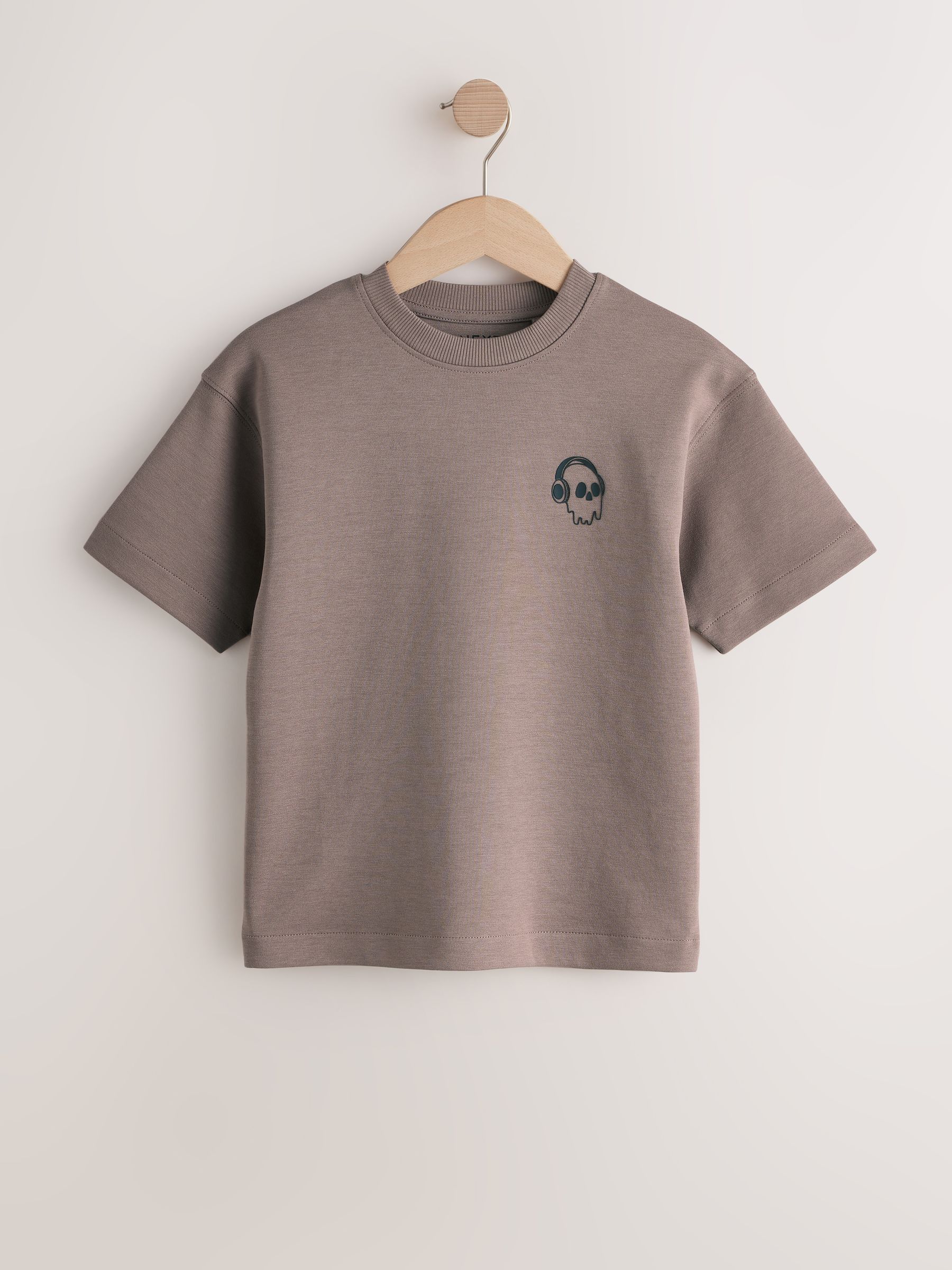 Buy Mink Brown Graphic Heavyweight Short Sleeve T-Shirt (3-16yrs
