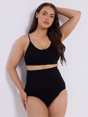 Yours Curve Black 2 Pack Seamless Ribbed Padded Bralettes - Image 3 of 7