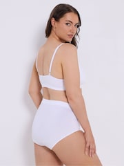Yours Curve Black 2 Pack Seamless Ribbed Padded Bralettes - Image 4 of 7