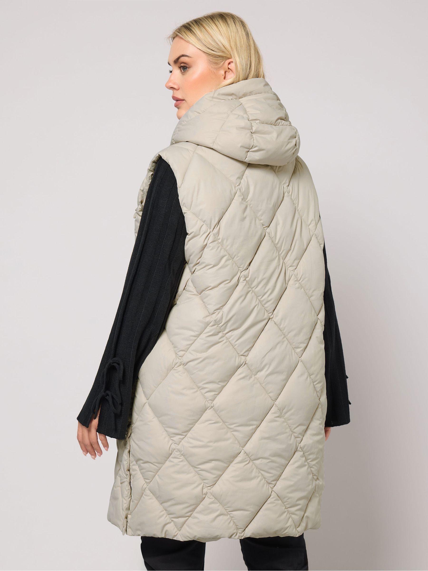 Buy Yours Curve White Diamond Midi Gilet from Next USA