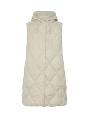 Yours Curve White Diamond Midi Gilet - Image 5 of 5