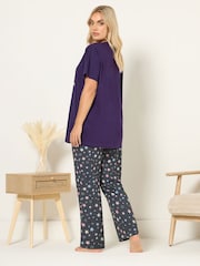 Yours Curve Koalaty Time Short Sleeve Wide Leg Pyjamas Set - Imagen 3 de 5