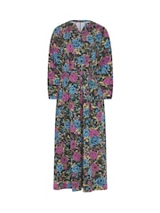 Schwarz - Long Tall Sally Floral Belted Midaxi Dress - Bild 5 von 5