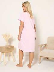 Yours Curve Pink Gonk Dipped Back Nightdress - Image 3 of 6
