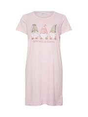 Yours Curve Pink Gonk Dipped Back Nightdress - Image 6 of 6