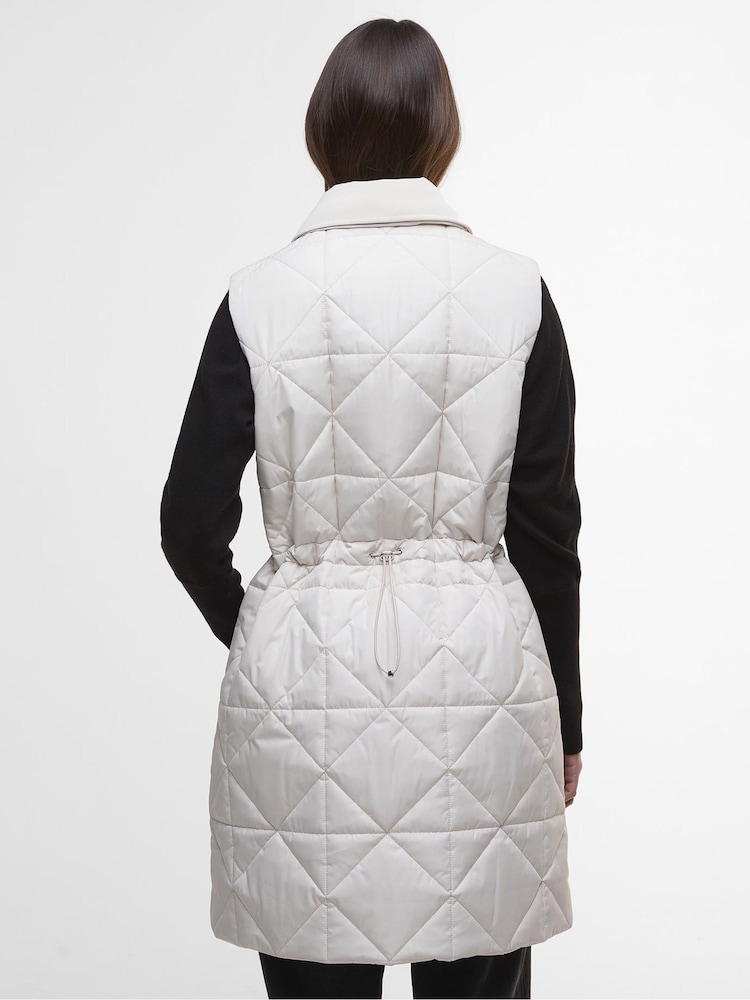 Barbour® International Natural Reno Quilted Gilet - Image 2 of 8 Barbour® International Natural Reno Quilted Gilet - Image 2 of 8