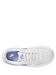 Nike White Purple Junior Air Force 1 Trainers - Image 4 of 4
