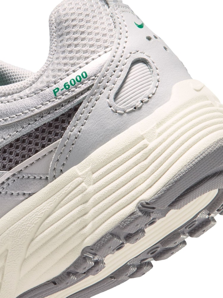 Nike Silver Green Junior P-6000 Trainers - Image 8 of 8