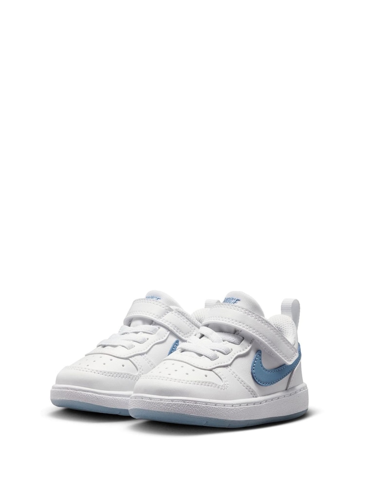 Nike White Infant Court Borough Low  Trainers - Image 2 of 9