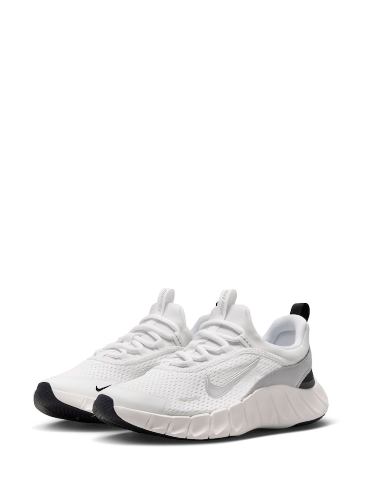 Nike White/Blue Youth Free Ride Trainers - Image 2 of 8