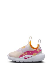 Nike White/Pink Orange Infant Flex Runner 4 Trainers - Image 2 of 9