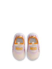 Nike White/Pink Orange Infant Flex Runner 4 Trainers - Image 6 of 9