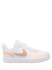 Nike White Youth Court Borough Low Trainers - Image 1 of 2