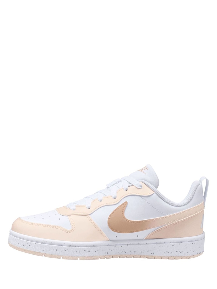 Nike White Youth Court Borough Low Trainers - Image 2 of 2