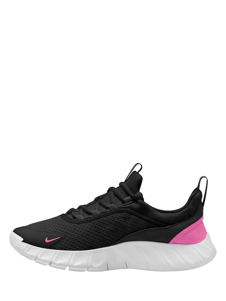 Nike Black/Pink Youth Free Ride Trainers - Image 2 of 4 Nike Black/Pink Youth Free Ride Trainers - Image 2 of 4
