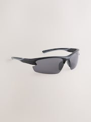 Μαύρο - Sport Wrap Polarised Sunglasses - Εικόνα 1 του 3