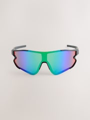 Black Full Visor Sport Polarised Sunglasses - Image 4 of 5
