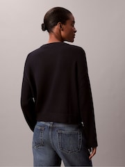 Calvin Klein Blue Cropped Long Sleeve T-Shirt - Image 2 of 5