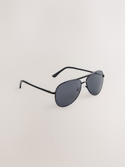 Black Aviator Style Sunglasses - Image 1 of 3