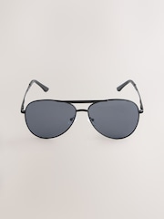 Black Aviator Style Sunglasses - Image 2 of 3