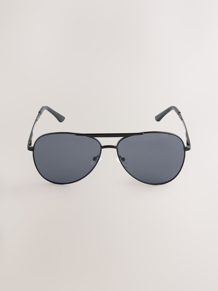 Black Aviator Style Sunglasses - Image 2 of 3