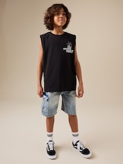 Black Back Print Tank Vest (3-16yrs) - Image 3 of 8
