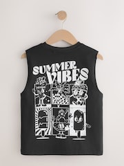 Black Back Print Tank Vest (3-16yrs) - Image 6 of 8