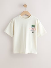 Ecru Skate Back Print Short Sleeve Graphic T-Shirt (3-16yrs) - Image 1 of 4