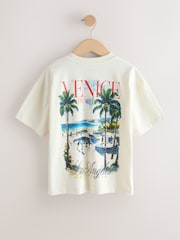 Ecru Skate Back Print Short Sleeve Graphic T-Shirt (3-16yrs) - Image 2 of 4