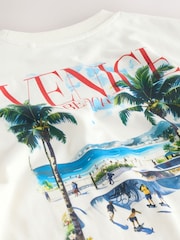 Ecru Skate Back Print Short Sleeve Graphic T-Shirt (3-16yrs) - Image 3 of 4