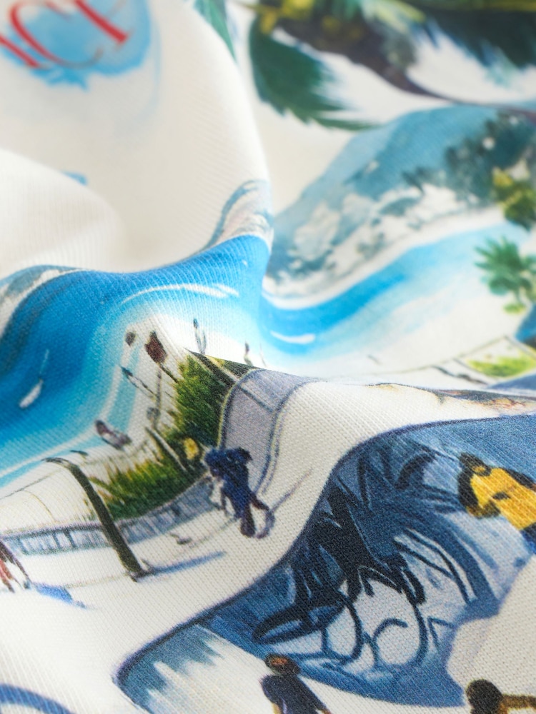 Ecru Skate Back Print Short Sleeve Graphic T-Shirt (3-16yrs) - Image 4 of 4