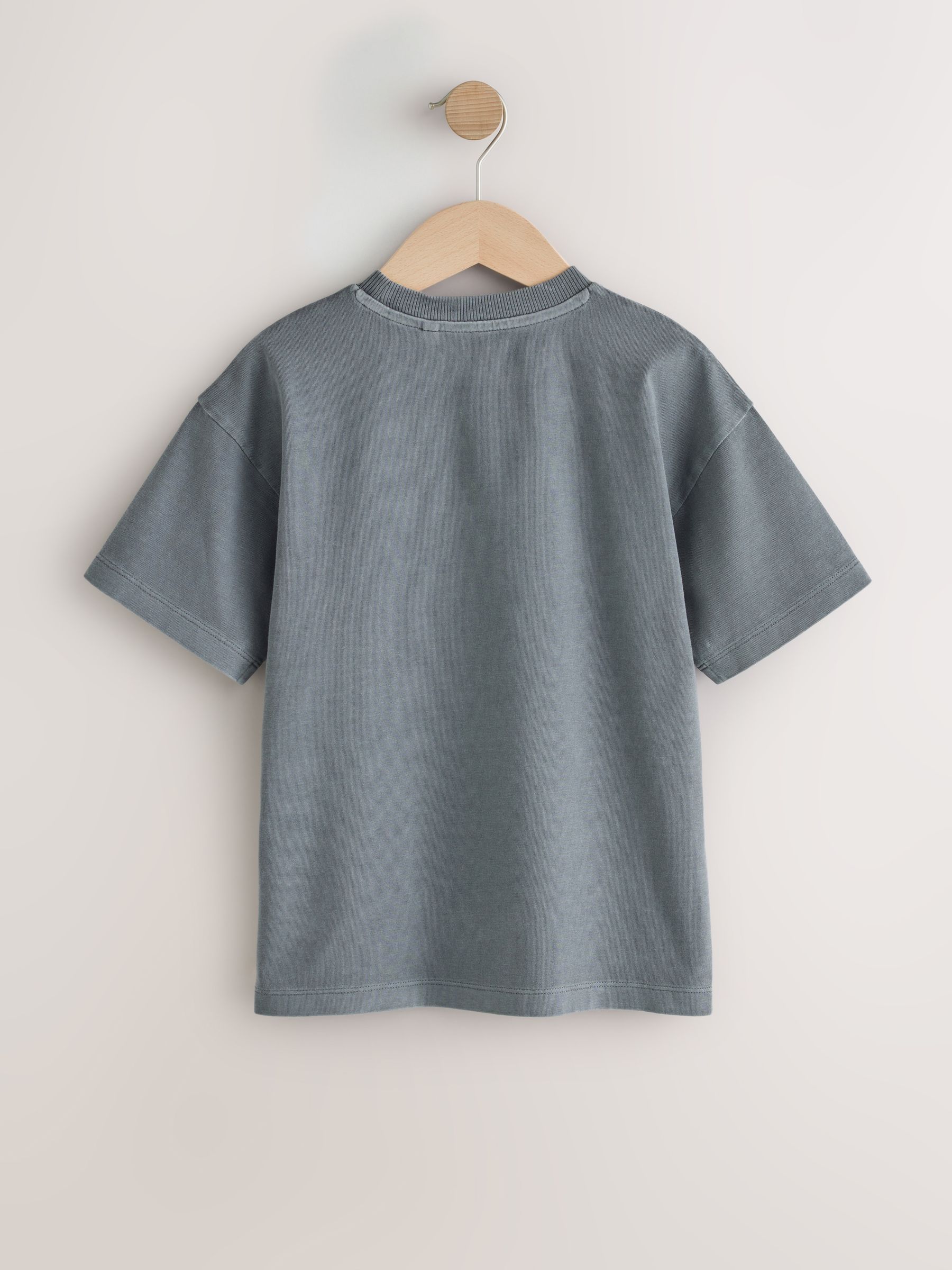 Next：日本 チャコールグレー - ウォッシュ加工グラフィックTシャツ（3