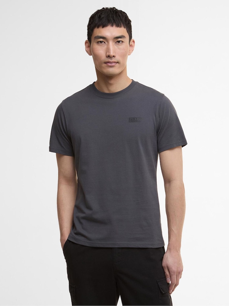 Barbour® International Grey Small Logo T Asphalt T-Shirt - Image 1 of 6 Barbour® International Grey Small Logo T Asphalt T-Shirt - Image 1 of 6