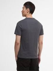 Barbour® International Grey Small Logo T Asphalt T-Shirt - Image 3 of 6
