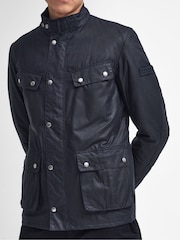 Barbour® International Blue Duke Wax Jacket - Image 8 of 13