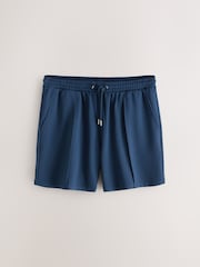 Navy Jersey Textured Short Shorts - Image 6 of 9