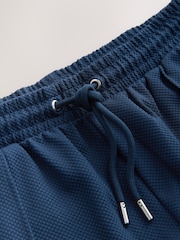 Navy Jersey Textured Short Shorts - Image 7 of 9