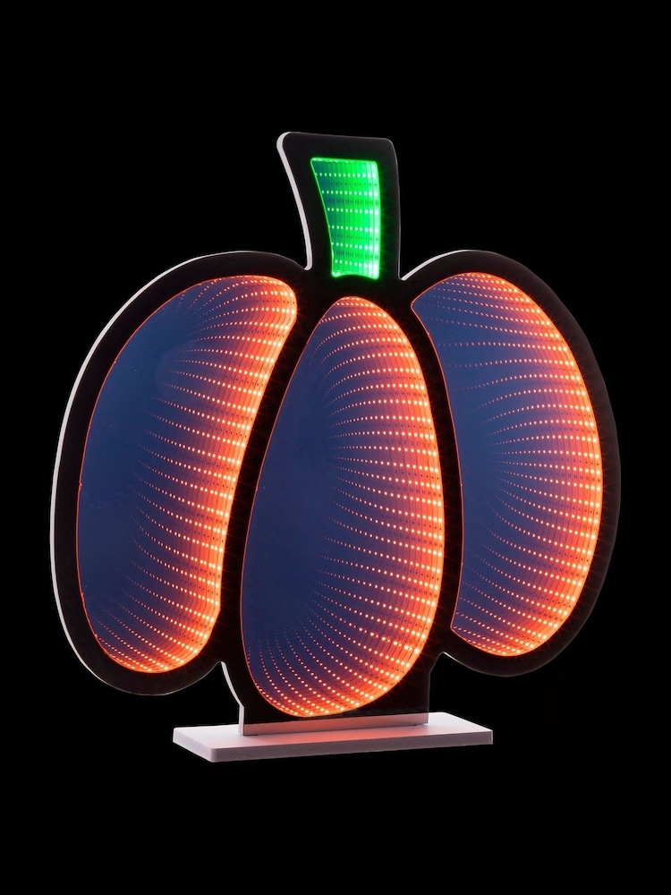 Premier Decorations Ltd 60cm Lit Infinity Mirror Halloween Pumpkin Light - Image 1 of 2 Premier Decorations Ltd 60cm Lit Infinity Mirror Halloween Pumpkin Light - Image 1 of 2