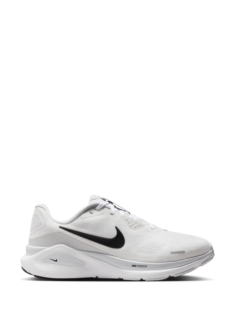 Nike White/Black Structure 26 Road Running Trainers - Image 1 of 11