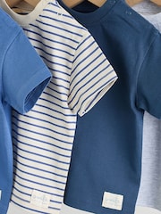 Blue Short Sleeve Baby T-Shirts 4 Pack (0mths-2yrs) - Image 10 of 12