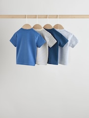 Blue Short Sleeve Baby T-Shirts 4 Pack (0mths-2yrs) - Image 2 of 12