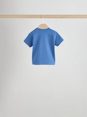 Blue Short Sleeve Baby T-Shirts 4 Pack (0mths-2yrs) - Image 6 of 12