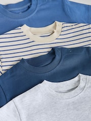 Blue Short Sleeve Baby T-Shirts 4 Pack (0mths-2yrs) - Image 9 of 12