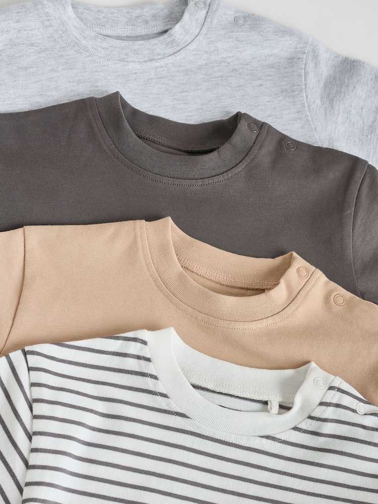 Mono/Neutral - Kurzarm-Baby-T-Shirts, 4 er-Pack (0Monate–2Jahre) - Bild 12 von 12