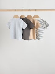 Mono/Neutral - Kurzarm-Baby-T-Shirts, 4 er-Pack (0Monate–2Jahre) - Bild 2 von 12