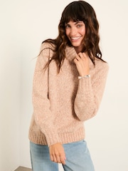 FatFace Fliss Natural Knitted Jumper - Image 1 of 5