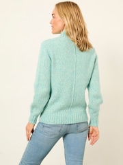 FatFace Fliss Light Teal Knitted Jumper - Image 2 of 6